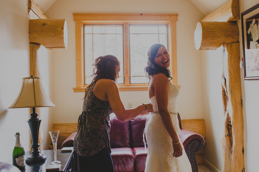 bride getting ready tahoe