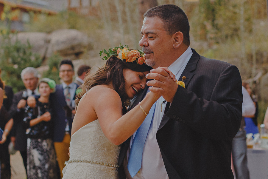 emotional father and bride dance